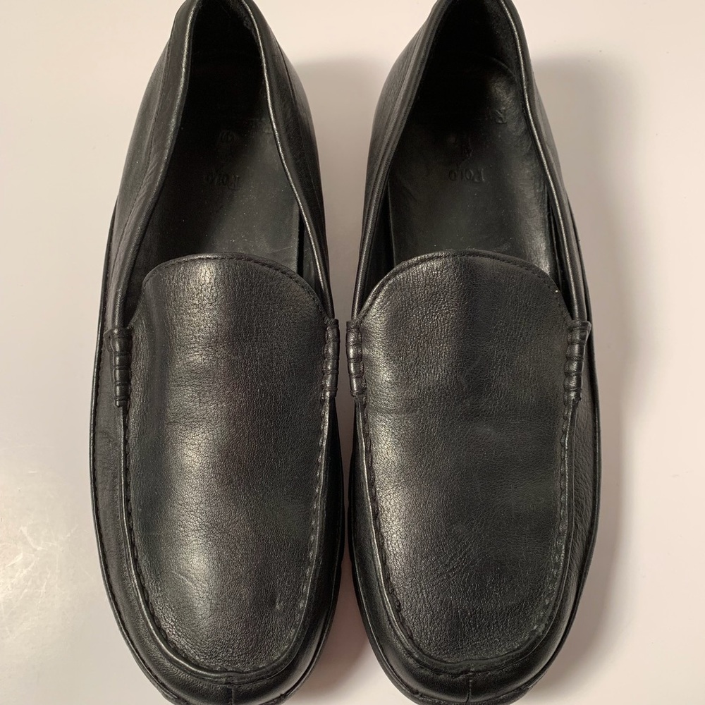 Polo Ralph Lauren Black Leather and suede shoes